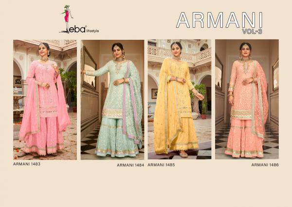 Eba Armani 3 Wedding Wear Georgette Designer Salwar Kameez